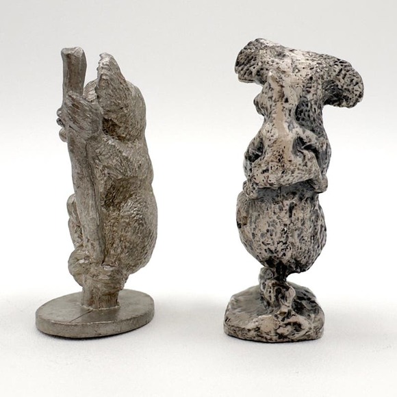 Lot of Two Pewter Koala Figurines Michael Ricker and Spoontiques Vintage 70s 80s - Picture 5 of 13